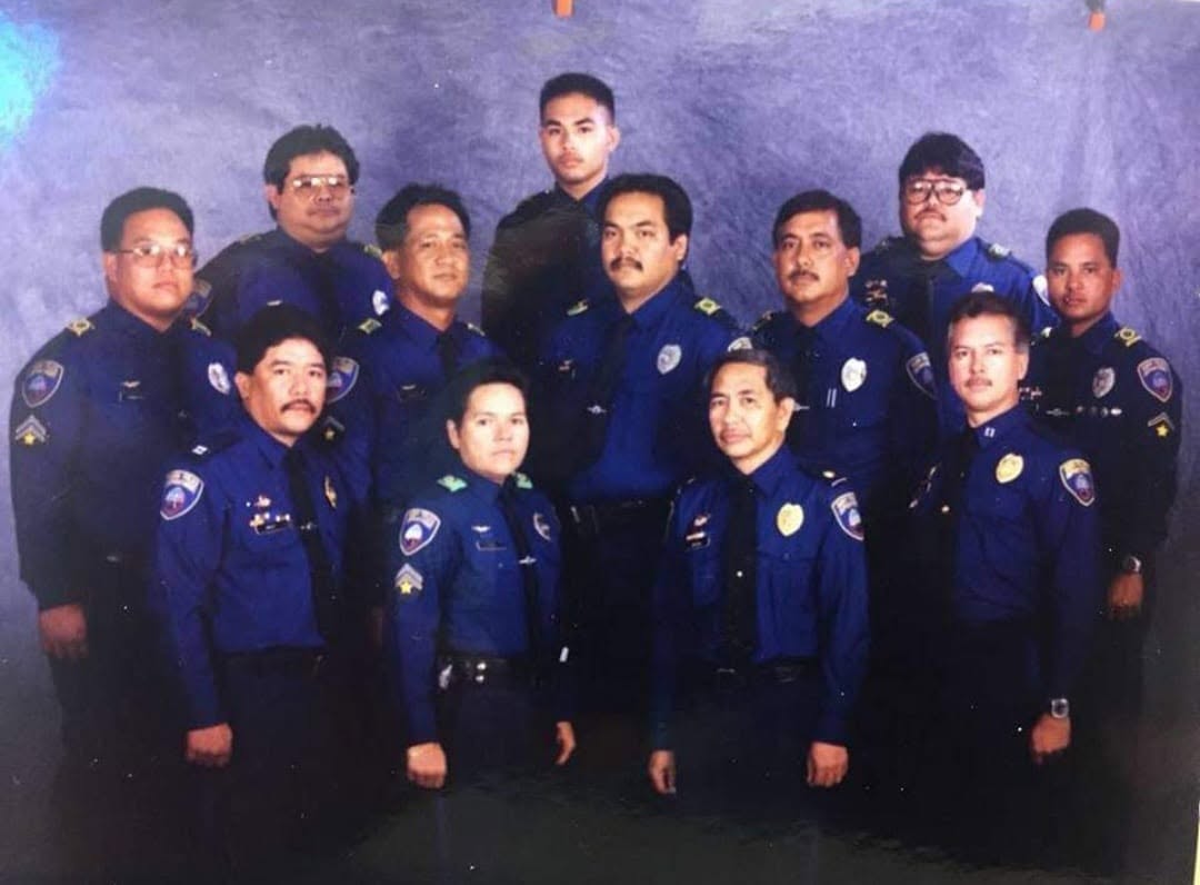 A Guam Police Department group portrait including Peter J. Santos