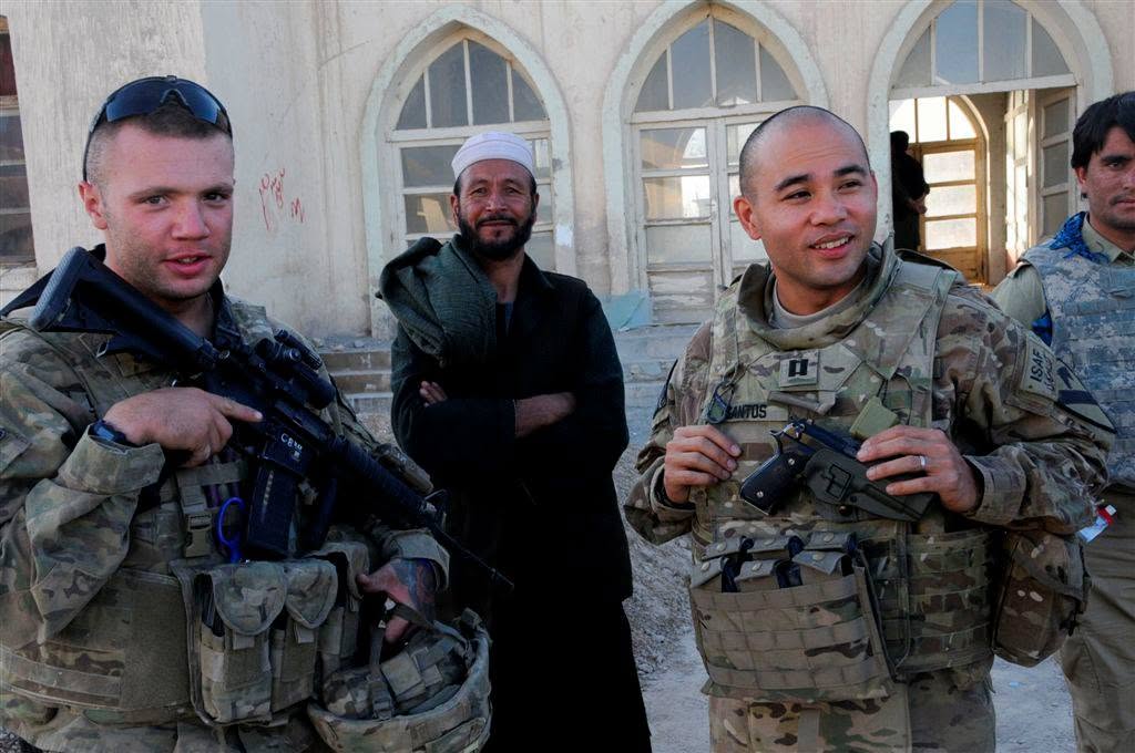 Captain Santos on deployment in Afghanistan as a U.S. Army judge advocate